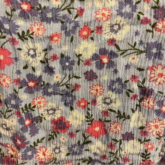 Love Tree Purple and Pink Floral Crop Top - Picture 4 of 7